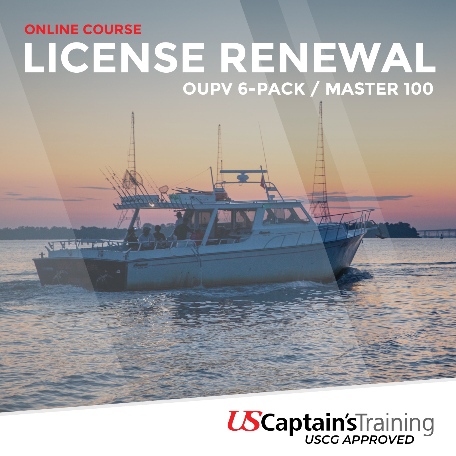 Captain's License Renewal OUPV 6-Pack / Master 100 - Online Course & Exam - Product Image